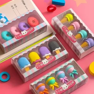 colorful treat lollipops erasers for children