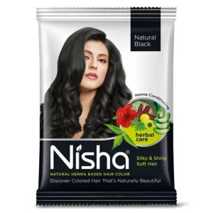 nisha black hair color powder