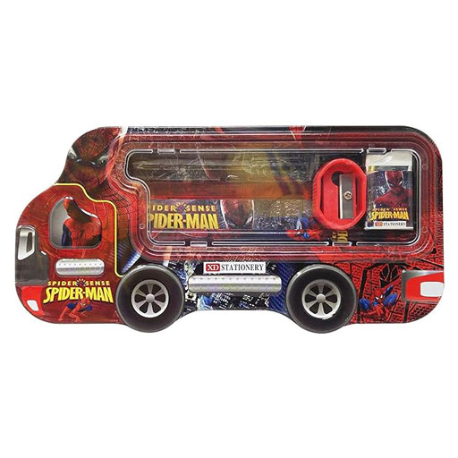 Multicolour Cartoon Printed Van Shape Matal Pencil