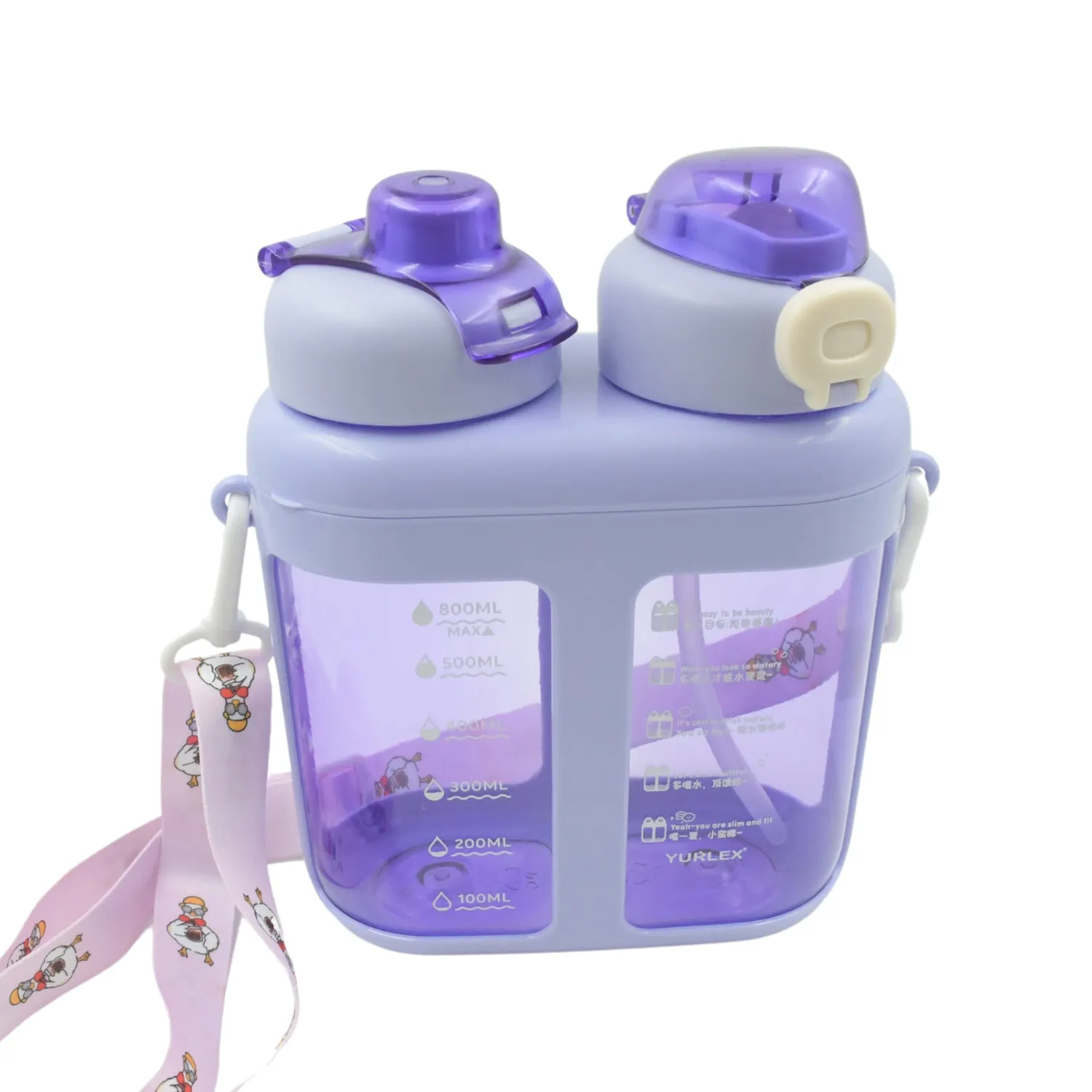 Water Bottle with Straw