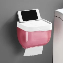 2-in-1 Bathroom Tissue Box Paper Phone Tablet Holder