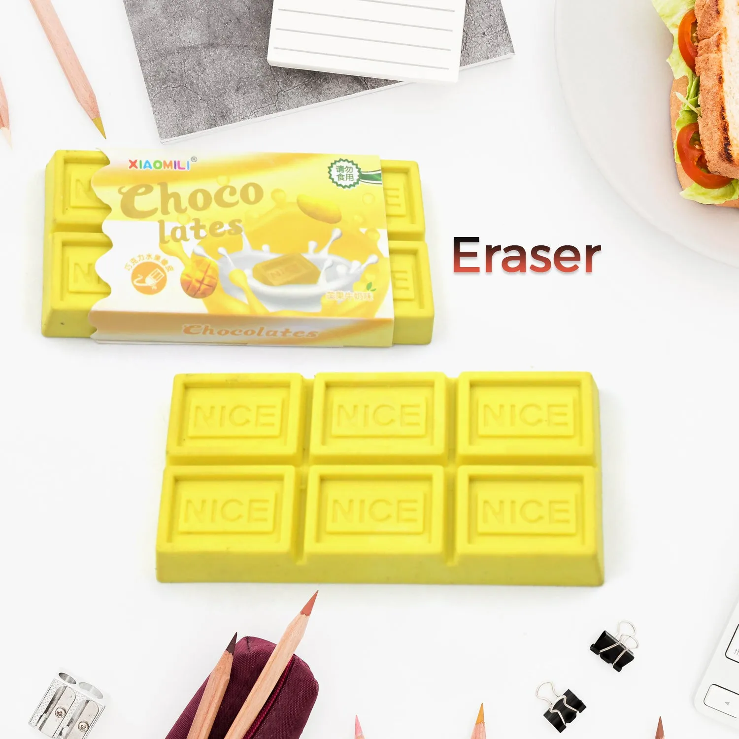 Chocolate Shaped Erasers