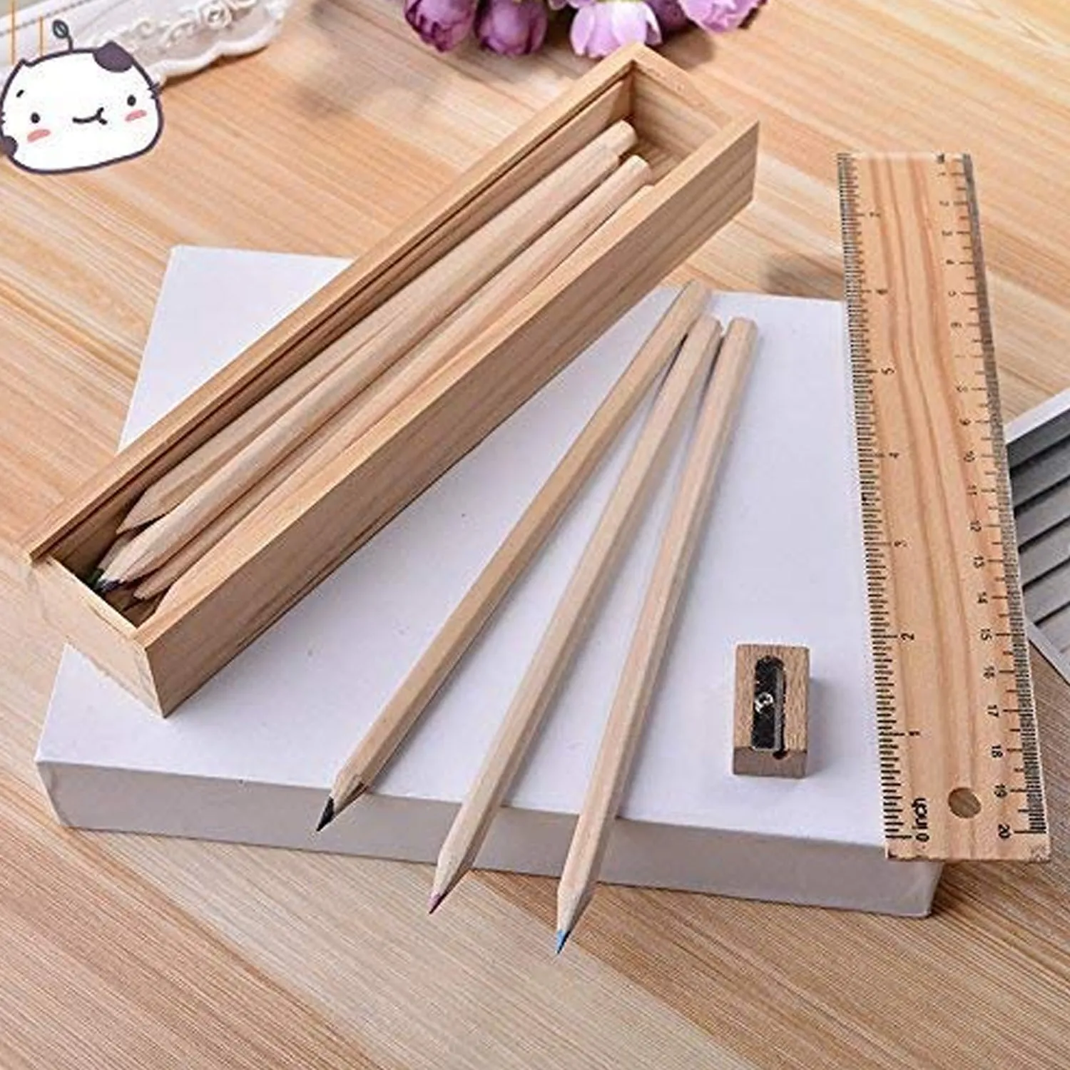 Colorful Wooden Pencil Set