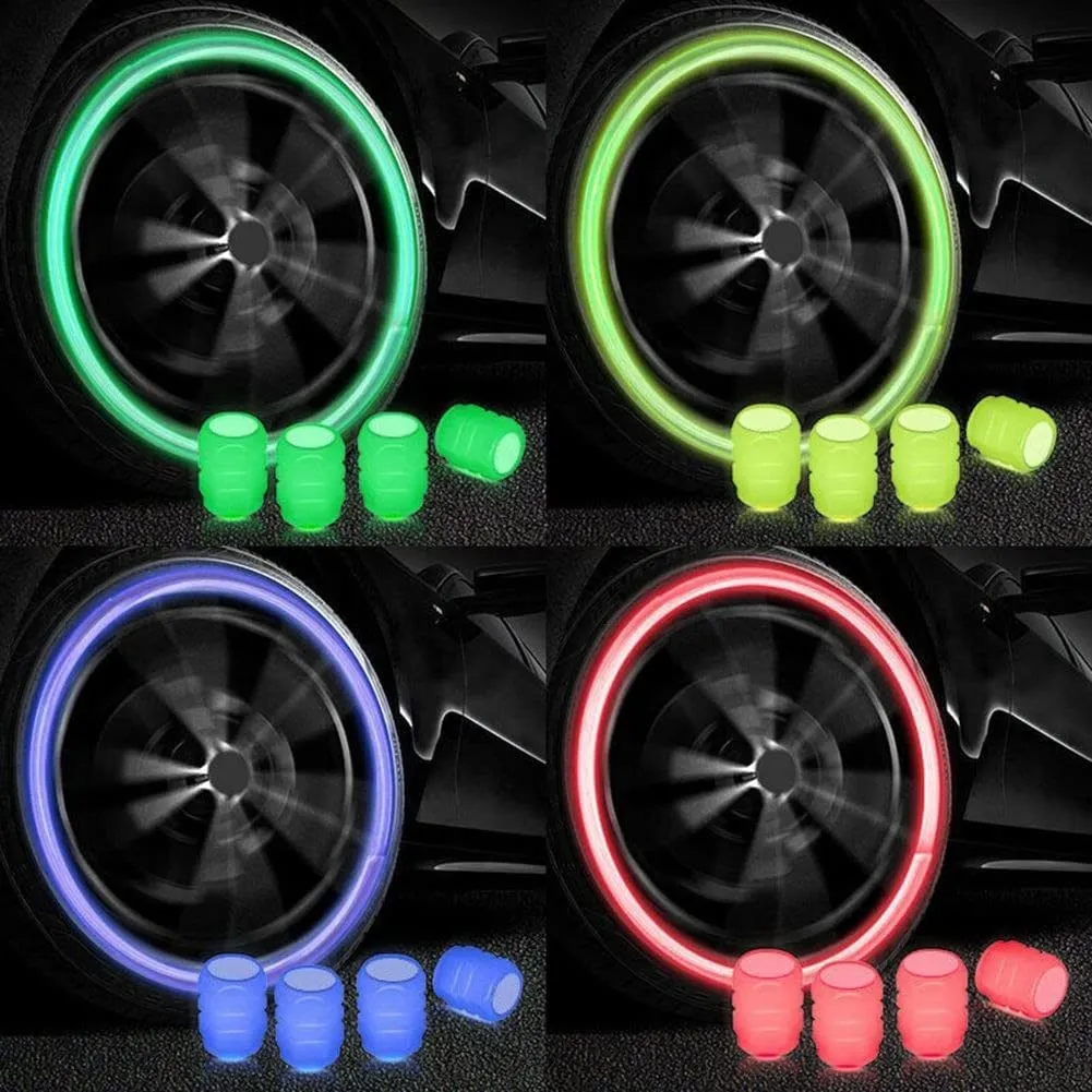 Tyre Valve Caps Luminous Glow Car