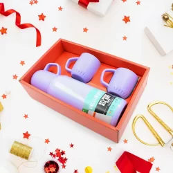 Stainless Steel Thermos With 3 Cup Creative Gift Set