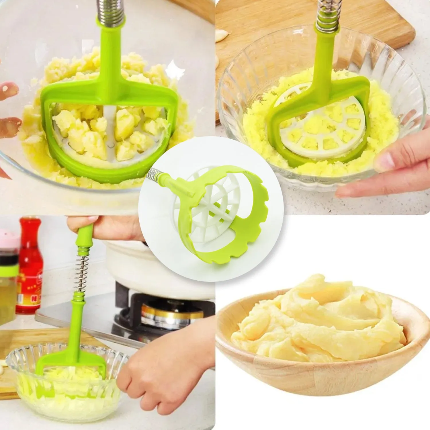 Potato Masher with Comfort Grip and Stainless-Stee