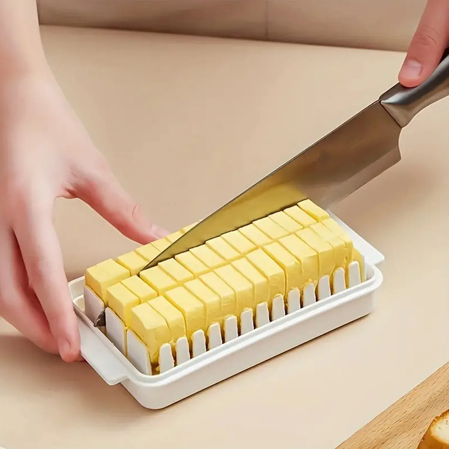 Butter storage box with slicer