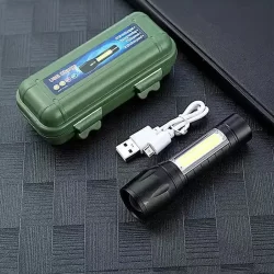 LED Flashlight Rechargeable USB Mini Torch