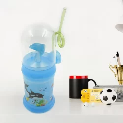 Baby Drinking Cup with Straw and Lid