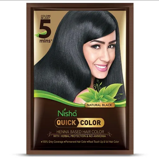Nisha Natural Black Quick Hair Color 10 g