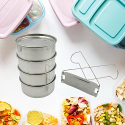 Insulated Stainless Steel Tiffin 4 Compartment Lunch Box