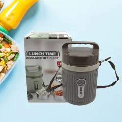 Stainless Steel Tiffin 3 Compartment Lunch Box with Handle